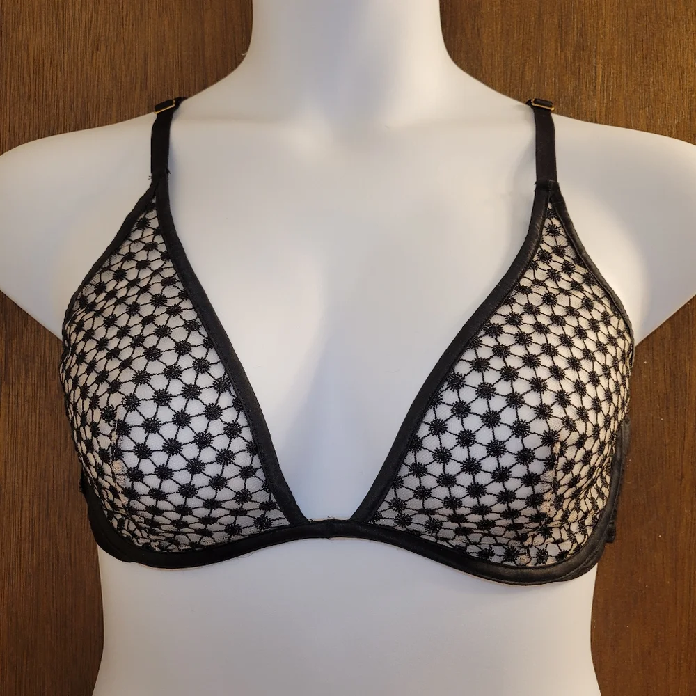 Victoria's Secret Black‎ and White Starburst Bralette